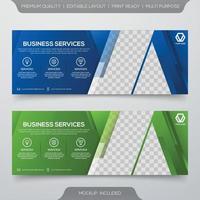 diseño de plantilla de banner empresarial con usuario de concepto moderno y minimalista para banner web vector