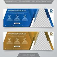 diseño de plantilla de banner empresarial con usuario de concepto moderno y minimalista para banner web vector