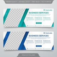 diseño de plantilla de banner empresarial con usuario de concepto moderno y minimalista para banner web vector