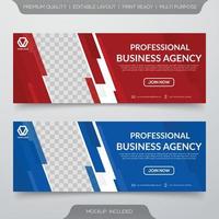 business banner template design with modern and minimalist concept user for web banner vector