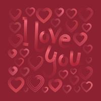 Happy Valentine's Day greeting cards. I Love you.Trendy abstract square art templates. Suitable for social media posts, mobile apps, banners design and web, internet ads. Vector fashion backgrounds.