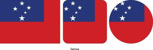 bandera de samoa, ilustración vectorial vector