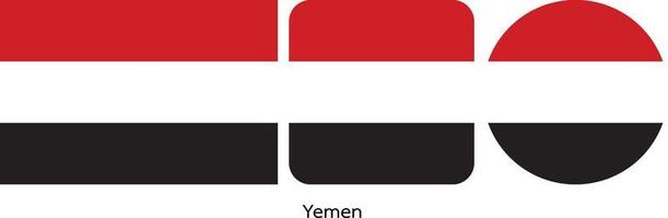 Yemen flag, vector illustration