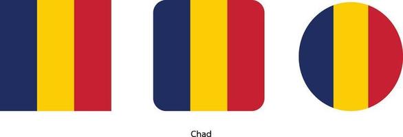 bandera de chad, ilustración vectorial vector