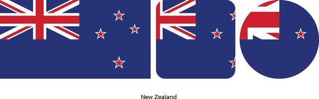 New Zealand flag, vector illustration