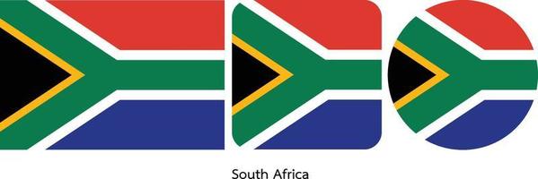 bandera de sudáfrica, ilustración vectorial