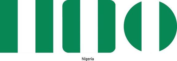 bandera de nigeria, ilustración vectorial vector