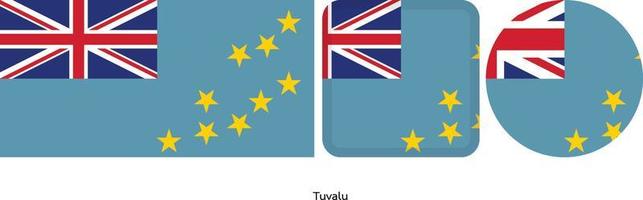 Tuvalu flag, vector illustration