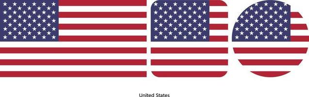 United States flag, vector illustration