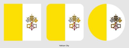 bandera de la ciudad del vaticano, ilustración vectorial vector