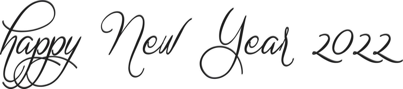 happy new year 2022 with text and number for you design vector