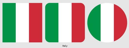 bandera de italia, ilustración vectorial vector