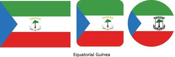 bandera de guinea ecuatorial, ilustración vectorial vector