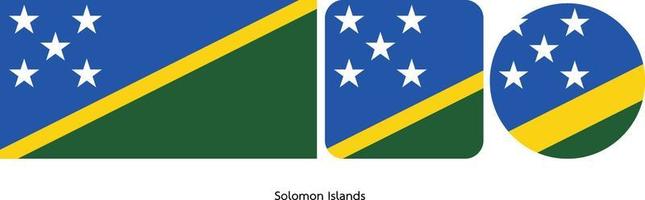 Solomon Islands flag, vector illustration