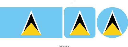 Saint Lucia flag, vector illustration