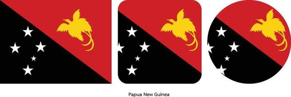 Papua New Guinea flag, vector illustration