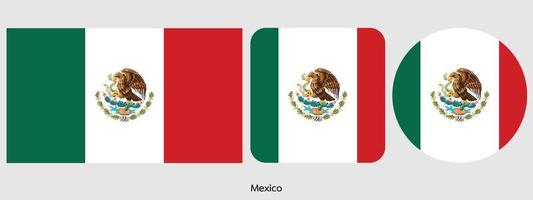 Mexico flag, vector illustration