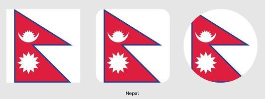 bandera de nepal, ilustración vectorial vector