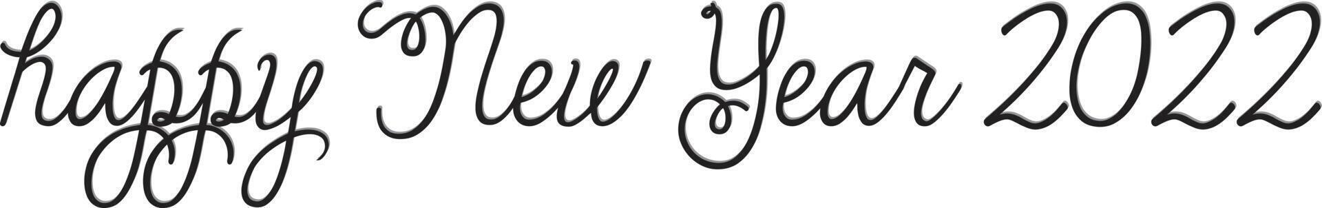 happy new year 2022 with text and number for you design vector