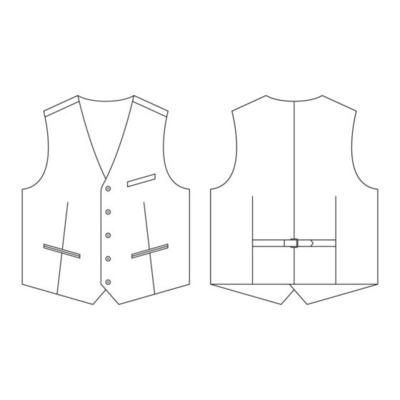 Template coach jacket vector illustration flat design outline clothing ...