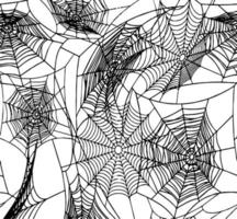 Ilustración de fondo de una tela de araña sobre un fondo blanco.