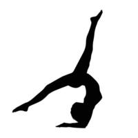 Yoga silhouette vector illustration black and white