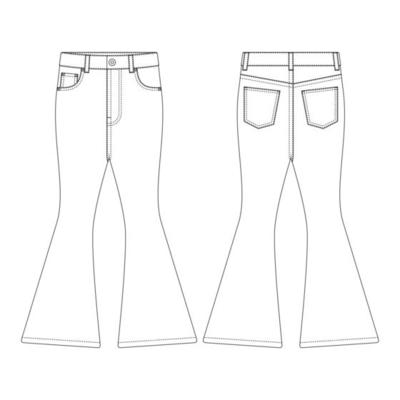 Flare Pants Vector Art, Icons, and Graphics for Free Download