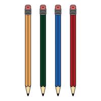 Pencil flat design vector isolated