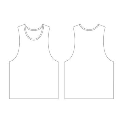 White sleeveless tshirt unisex mockup. Cotton lightweight clothing