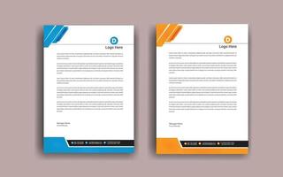 Modern company letterhead Template Design.Simple minimalist letterhead.elegant orange letterhead template design.business templates for your project.clean design and Vector illustration A4 cover.