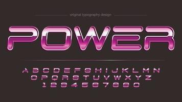 pink metallic 3d futuristic text vector