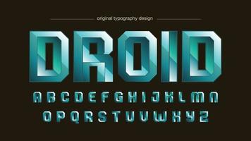 green 3d metallic futuristic typography vector