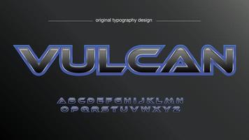 blue and carbon fiber futuristic typography vector