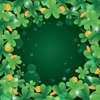 Fresh Green Shamrock Background Design vector