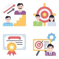 Human Resources Flat icons vector