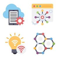 Technology Flat icons vector