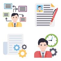 Human Resources Flat icons vector