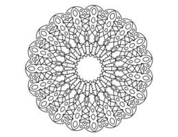 Mandala Art Black and white, Coloring page, decoration, vector