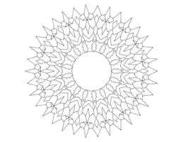 Mandala Art Black and white, Coloring page, decoration, vector