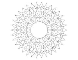 Mandala Art Black and white, Coloring page, decoration, vector