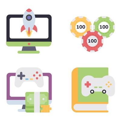 Games Flat icons sets