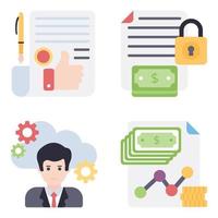 Operation Management Flat icons vector