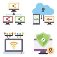 Technology Flat icons vector