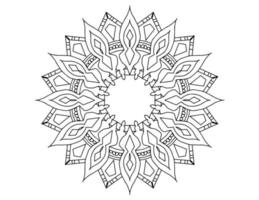 Mandala Art Black and white, Coloring page, decoration, vector