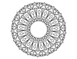 Mandala Art Black and white, Coloring page, decoration, vector