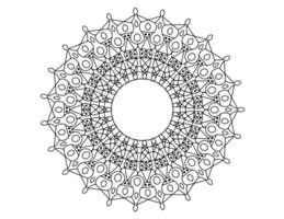 mandala arte blanco y negro, página para colorear, decoración, vector