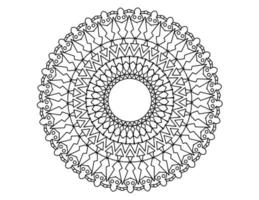 mandala arte blanco y negro, página para colorear, decoración, vector