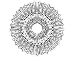 Mandala Art Black and white, Coloring page, decoration, vector