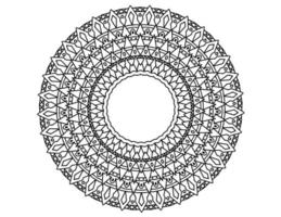 mandala arte blanco y negro, página para colorear, decoración, vector