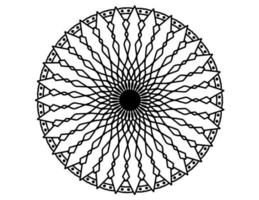 mandala arte blanco y negro, página para colorear, decoración, vector